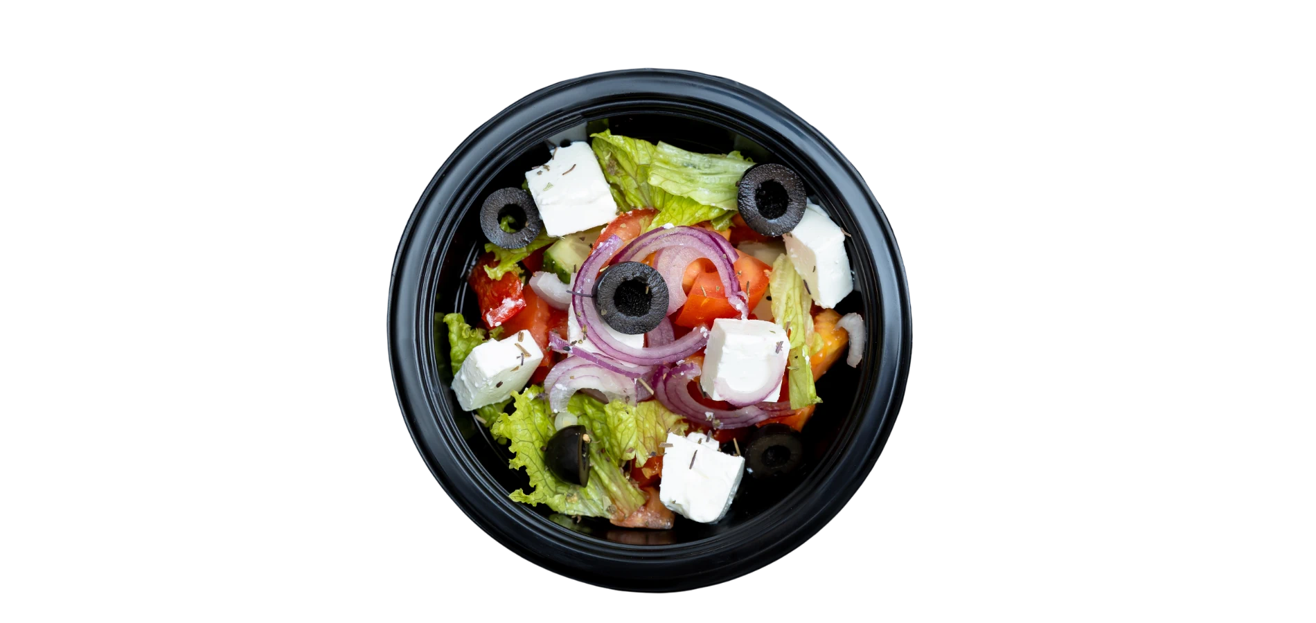 Салат «Грецький» – свіжі овочі, сир фета та оливкова олія